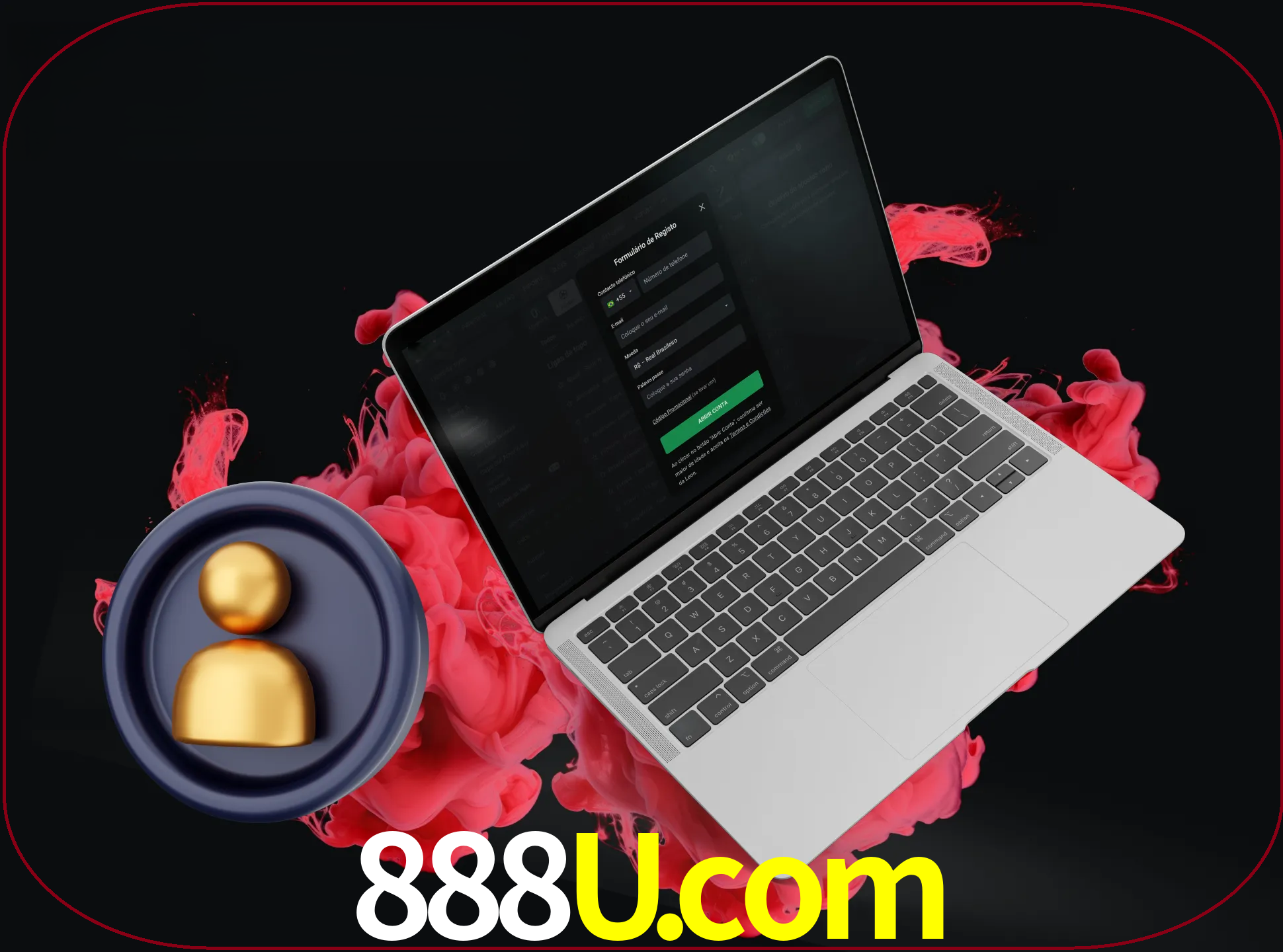 No cabeçalho do site 888u, clique no botão que o levará a um formulário especial onde terá de introduzir as suas informações actuais.