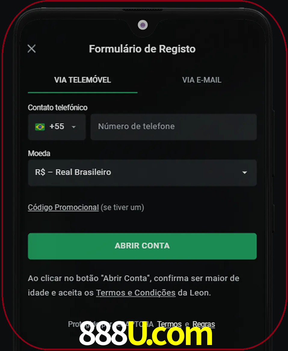 Abra o aplicativo e inicie o processo de registro.